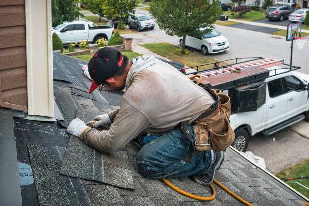 Professional Emergency Roof Repair technician working in Sadsburyville, PA